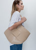 Bolso shopper efecto piel trenzado